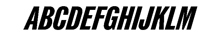 ABCROMCompressed HeavyItalic Font UPPERCASE