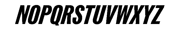 ABCROMCompressed HeavyItalic Font UPPERCASE