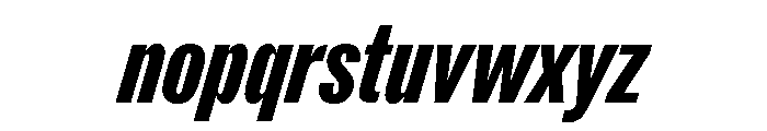 ABCROMCompressed HeavyItalic Font LOWERCASE