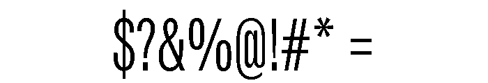 ABCROMCompressed Light Font OTHER CHARS