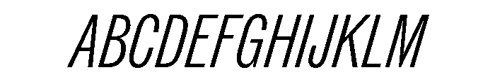ABCROMCompressed LightItalic Font UPPERCASE