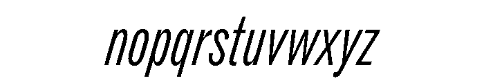 ABCROMCompressed LightItalic Font LOWERCASE
