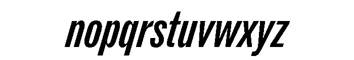 ABCROMCompressed MediumItalic Font LOWERCASE