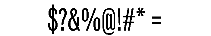 ABCROMCompressed Regular Font OTHER CHARS