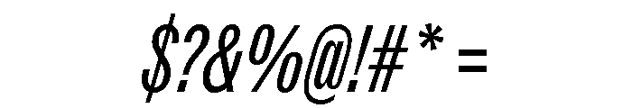 ABCROMCompressed RegularItalic Font OTHER CHARS