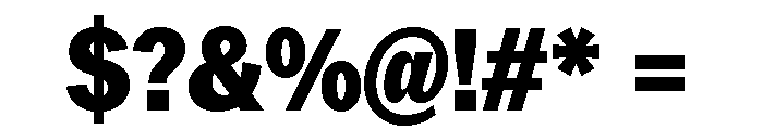 ABCROMCondensed Black Font OTHER CHARS