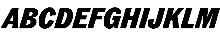 ABCROMCondensed BlackItalic Font UPPERCASE