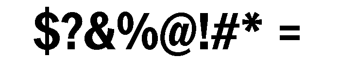 ABCROMCondensed Bold Font OTHER CHARS