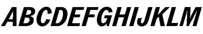 ABCROMCondensed BoldItalic Font UPPERCASE