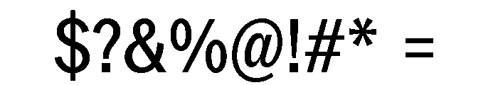 ABCROMCondensed Book Font OTHER CHARS