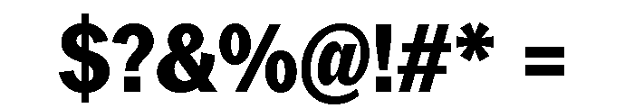 ABCROMCondensed Heavy Font OTHER CHARS