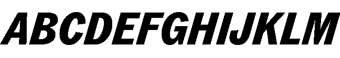 ABCROMCondensed HeavyItalic Font UPPERCASE