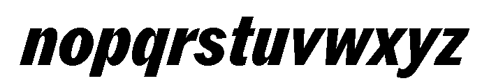 ABCROMCondensed HeavyItalic Font LOWERCASE