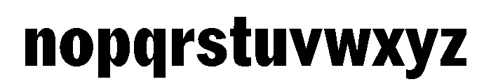 ABCROMCondensed Heavy Font LOWERCASE