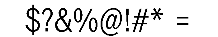 ABCROMCondensed Light Font OTHER CHARS