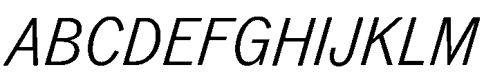 ABCROMCondensed LightItalic Font UPPERCASE