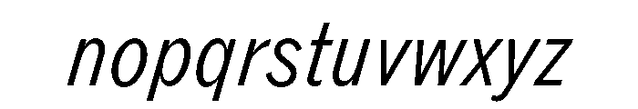 ABCROMCondensed LightItalic Font LOWERCASE