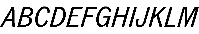 ABCROMCondensed RegularItalic Font UPPERCASE