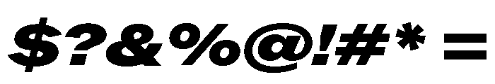 ABCROMExtended BlackItalic Font OTHER CHARS
