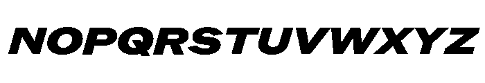 ABCROMExtended BlackItalic Font UPPERCASE
