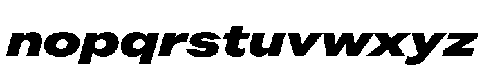 ABCROMExtended BlackItalic Font LOWERCASE
