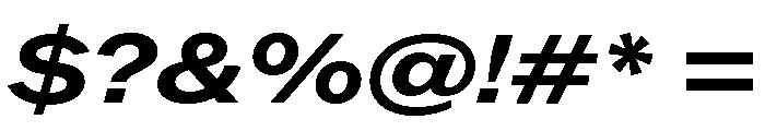 ABCROMExtended BoldItalic Font OTHER CHARS