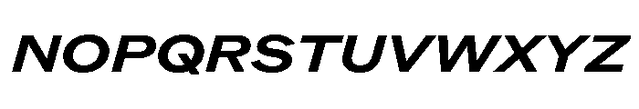 ABCROMExtended BoldItalic Font UPPERCASE