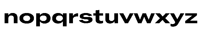 ABCROMExtended Bold Font LOWERCASE