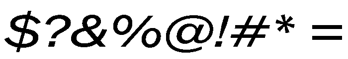 ABCROMExtended BookItalic Font OTHER CHARS