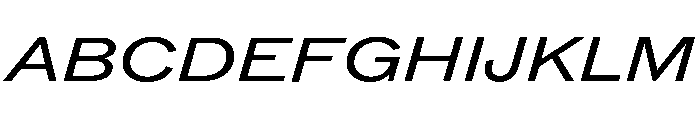 ABCROMExtended BookItalic Font UPPERCASE