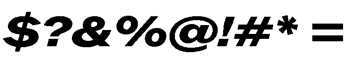 ABCROMExtended HeavyItalic Font OTHER CHARS