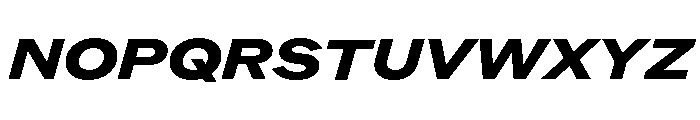 ABCROMExtended HeavyItalic Font UPPERCASE