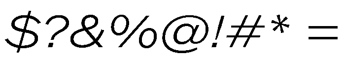 ABCROMExtended LightItalic Font OTHER CHARS