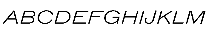 ABCROMExtended LightItalic Font UPPERCASE
