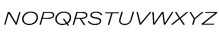 ABCROMExtended LightItalic Font UPPERCASE