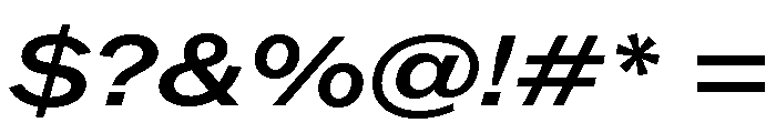 ABCROMExtended MediumItalic Font OTHER CHARS