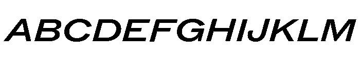ABCROMExtended MediumItalic Font UPPERCASE