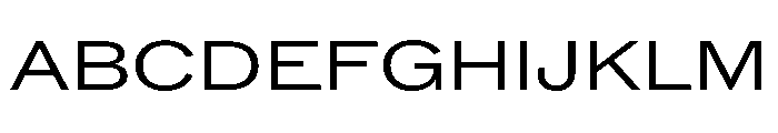 ABCROMExtended Regular Font UPPERCASE