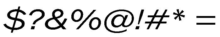 ABCROMExtended RegularItalic Font OTHER CHARS