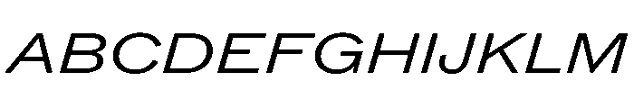 ABCROMExtended RegularItalic Font UPPERCASE
