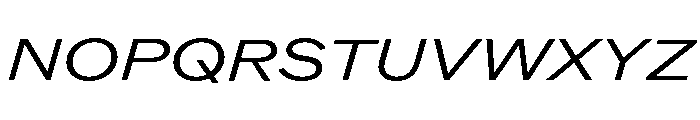 ABCROMExtended RegularItalic Font UPPERCASE