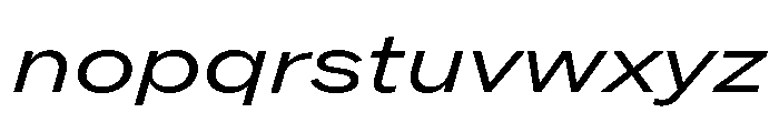 ABCROMExtended RegularItalic Font LOWERCASE
