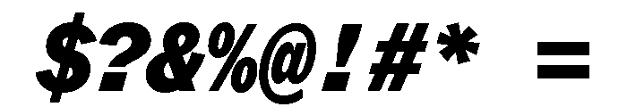 ABCROMMono BlackItalic Font OTHER CHARS