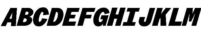 ABCROMMono BlackItalic Font UPPERCASE