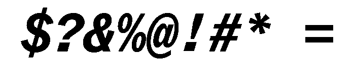 ABCROMMono BoldItalic Font OTHER CHARS