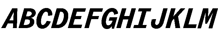 ABCROMMono BoldItalic Font UPPERCASE