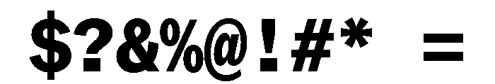 ABCROMMono Heavy Font OTHER CHARS