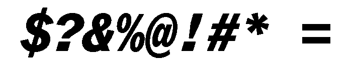 ABCROMMono HeavyItalic Font OTHER CHARS