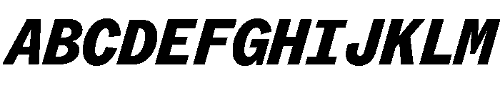ABCROMMono HeavyItalic Font UPPERCASE