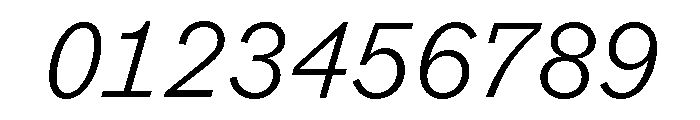 ABCROMMono LightItalic Font OTHER CHARS